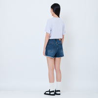 Women Denim Shorts - Blue - SW2603080C