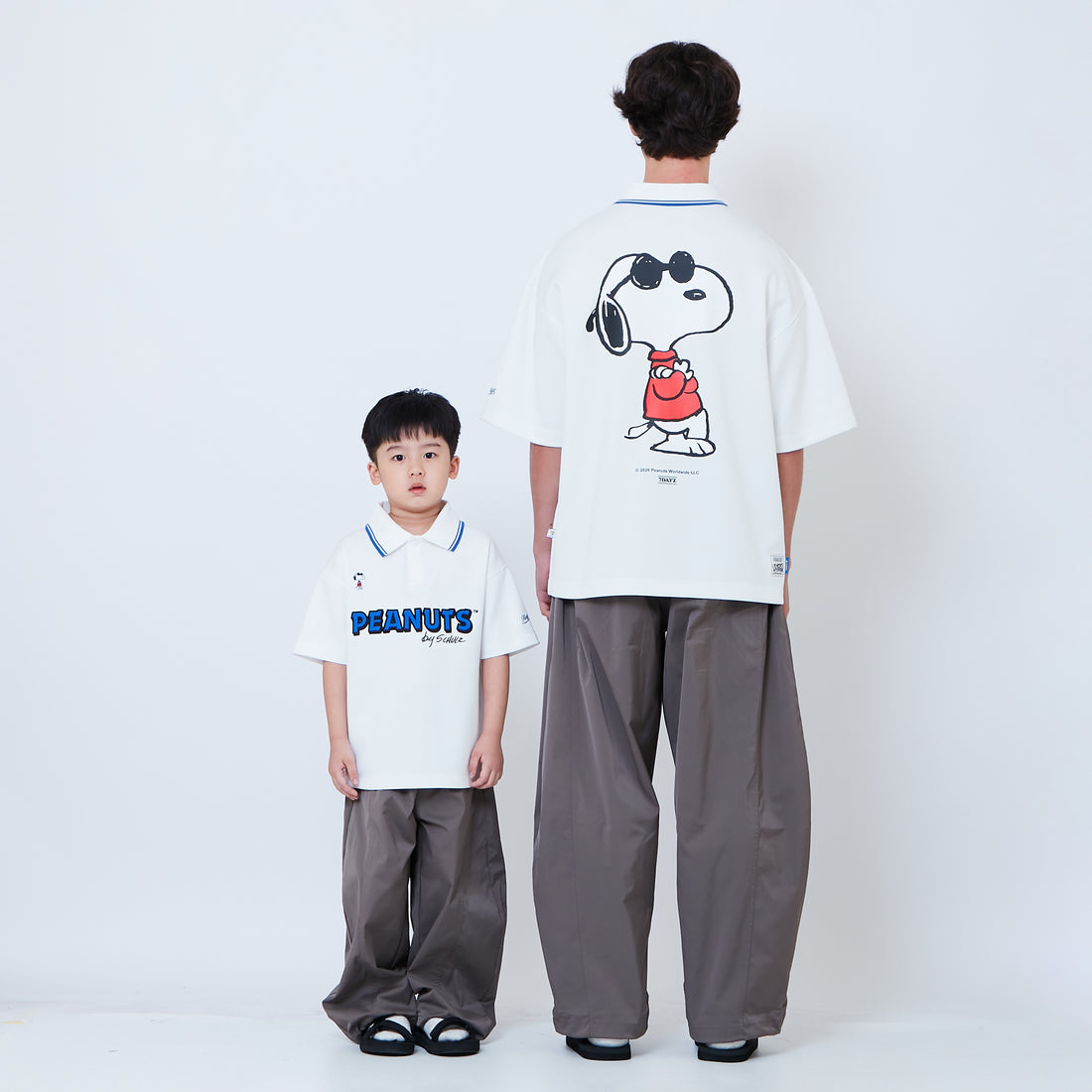Peanuts Gender Neutral Printed Oversized Jersey Polo Tee - Off White - PU2605004A