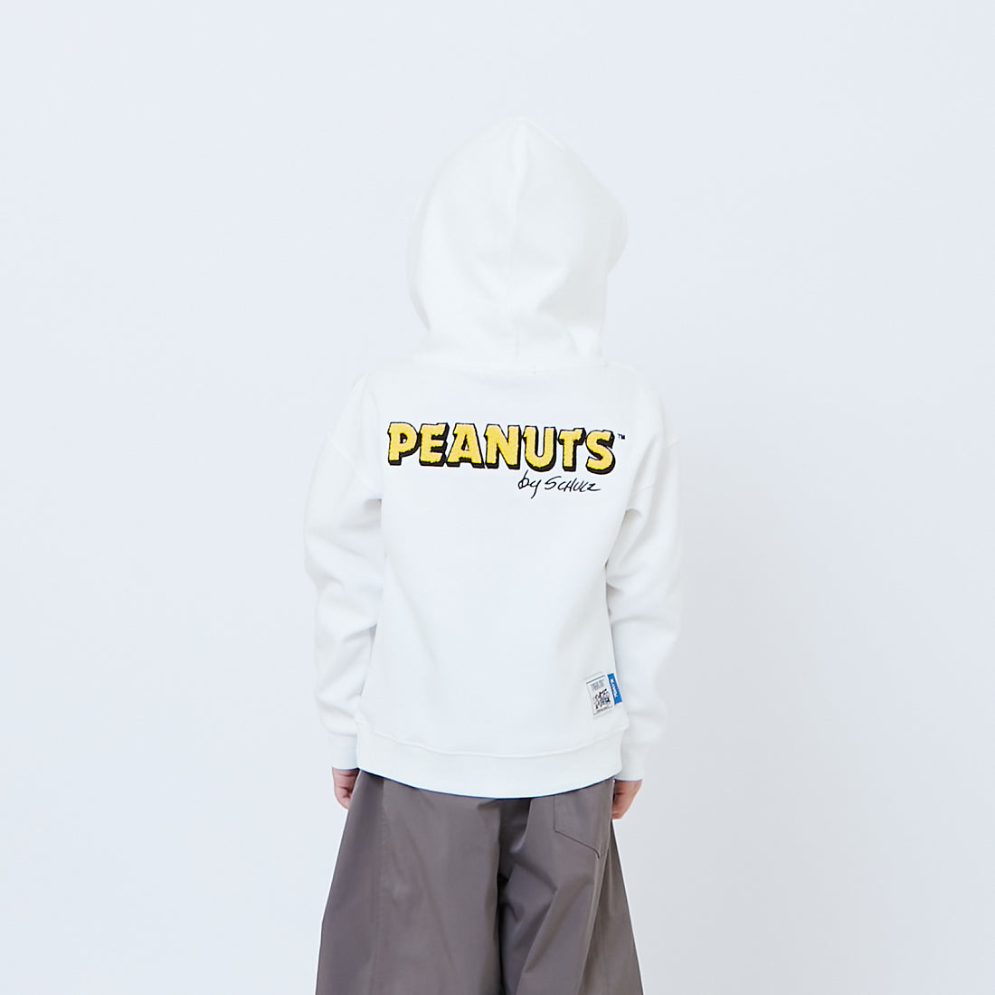 Peanuts Kids Embroidery Oversized Hoodie - Off White - PK2605009A