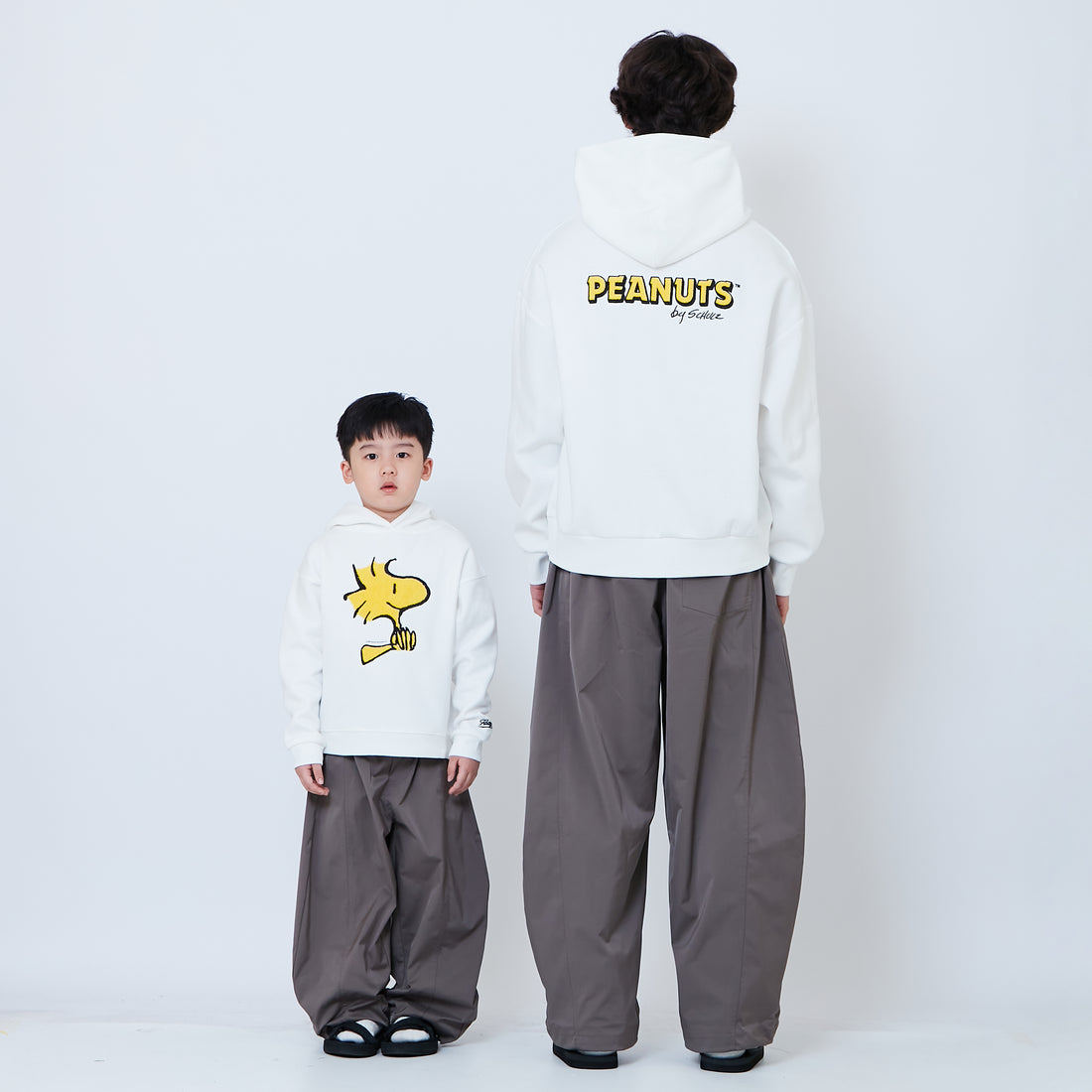 Peanuts Kids Embroidery Oversized Hoodie - Off White - PK2605009A