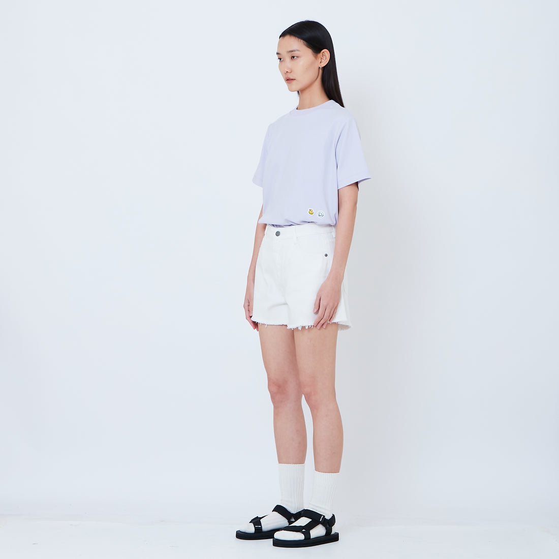 Women Denim Shorts - Off White - SW2603080A