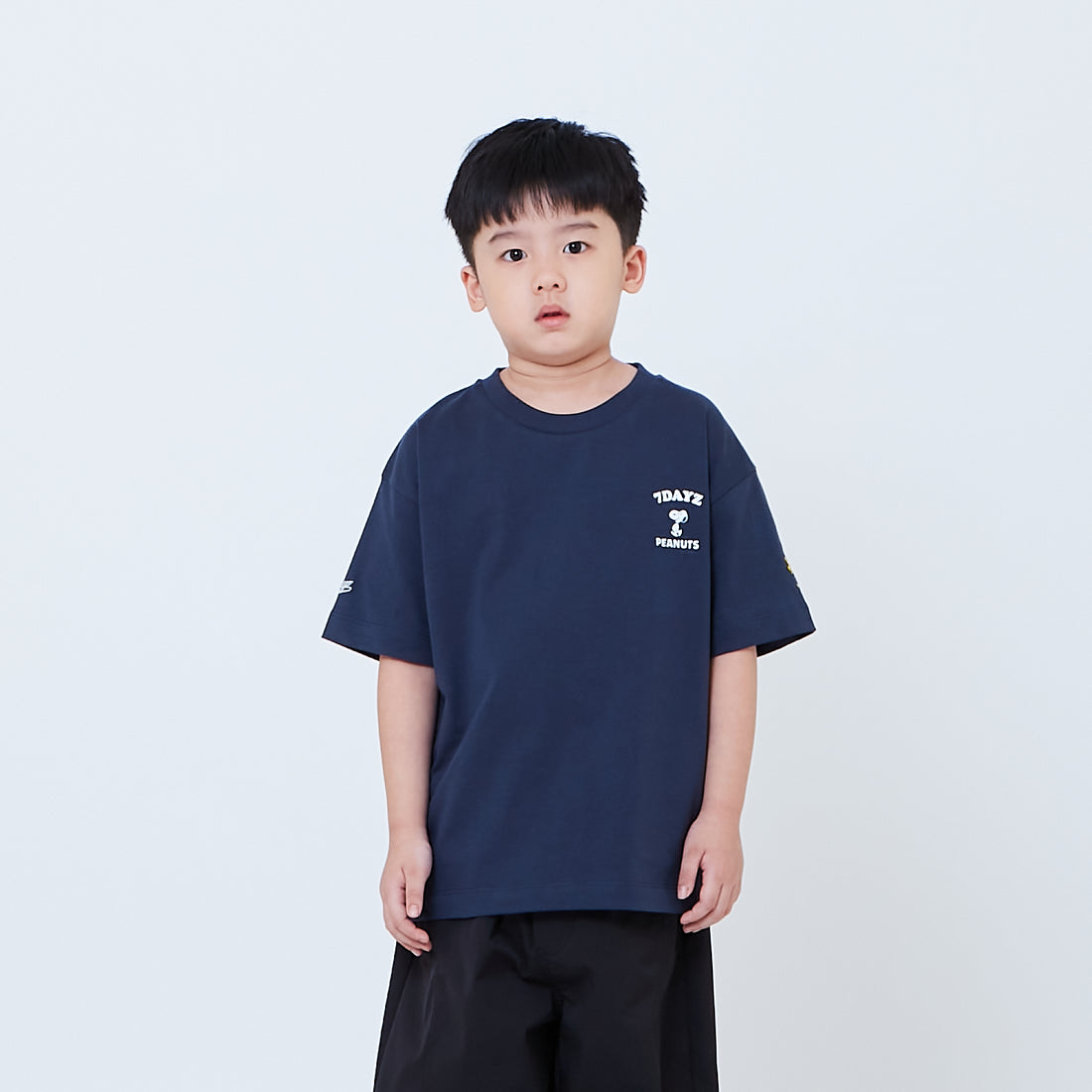 Peanuts Kids Embroidery Tee - Navy - PK2605006B