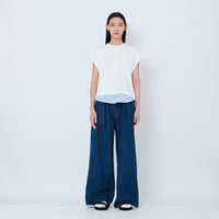 Women Mid-Rise Barrel Jeans - Blue - SW2602054A