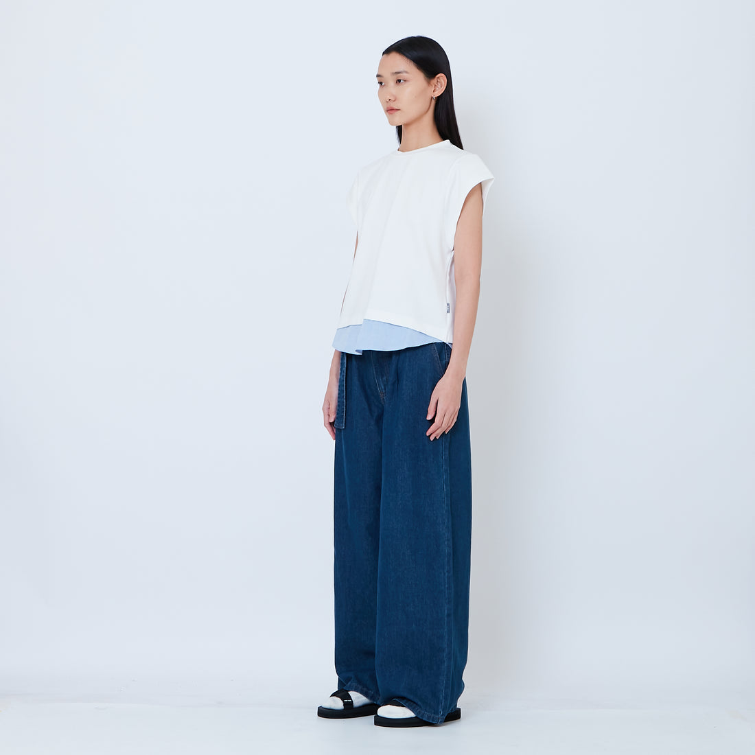 Women Mid-Rise Barrel Jeans - Blue - SW2602054A