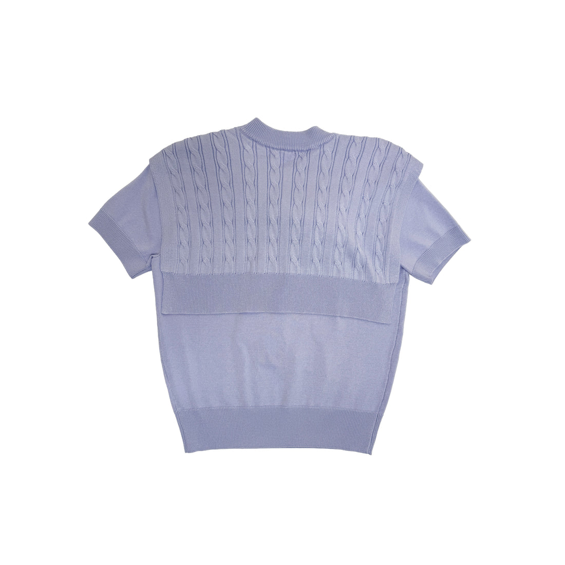 Women 2-in-1 Cable Knit Top - Purple - SW2605108A