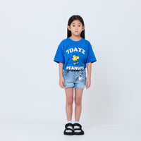 Peanuts Kids Embroidery Tee - Blue - PK2605001B