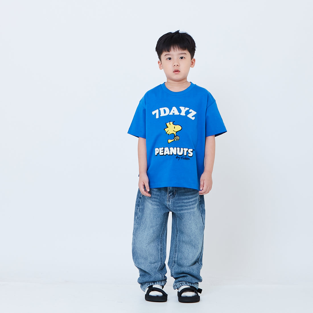 Peanuts Kids Embroidery Tee - Blue - PK2605001B