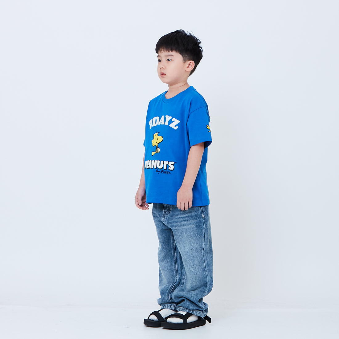 Peanuts Kids Embroidery Tee - Blue - PK2605001B