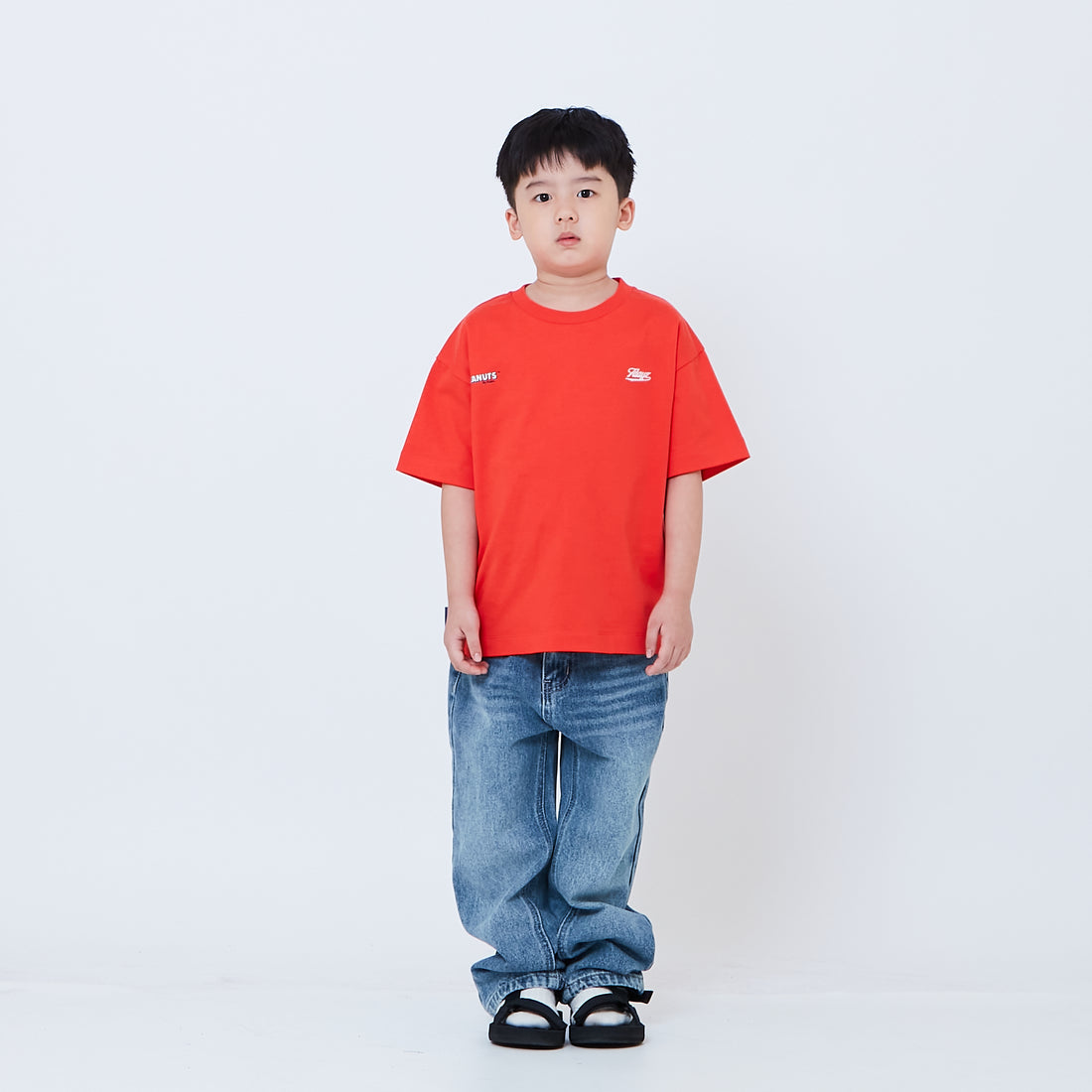 Peanuts Kids Embroidery Tee - Dark Orange - PK2605002B