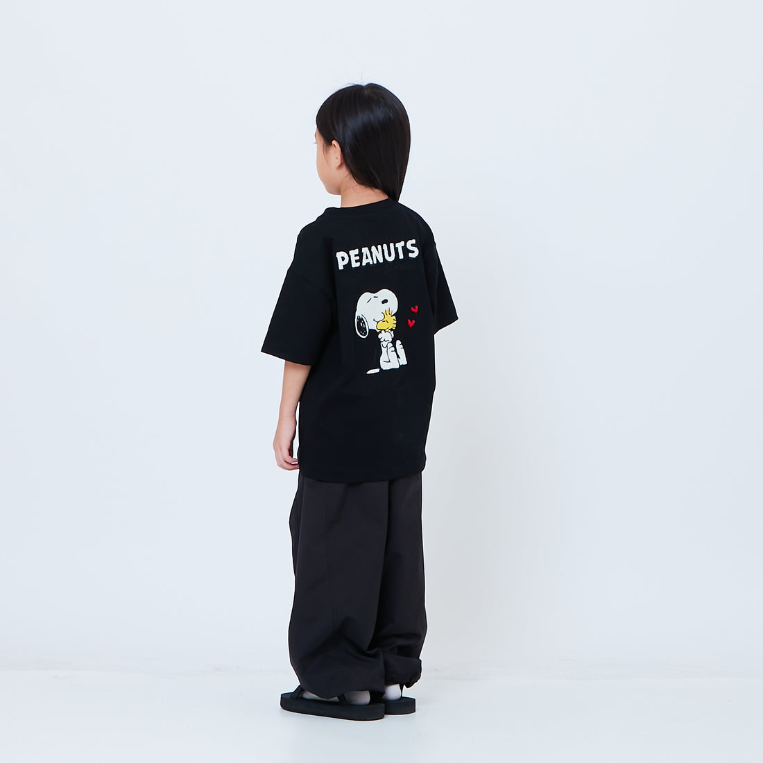 Peanuts Kids Embroidery Tee - Black - PK2605002D