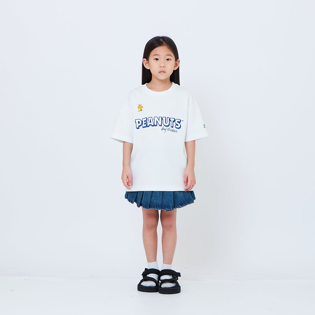 Peanuts Kids Printed Oversized Jersey Tee - Off White - PK2605003A