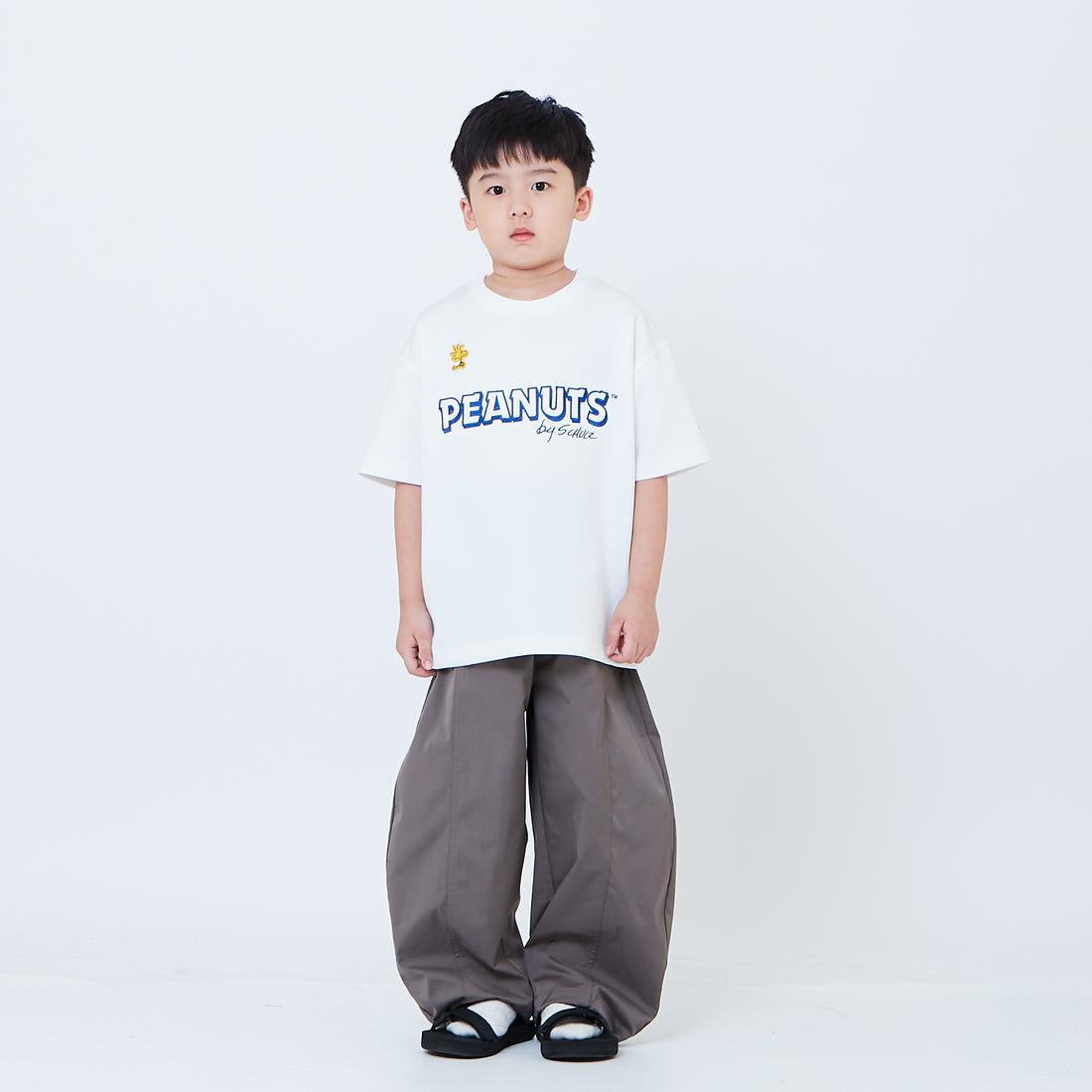 Peanuts Kids Printed Oversized Jersey Tee - Off White - PK2605003A