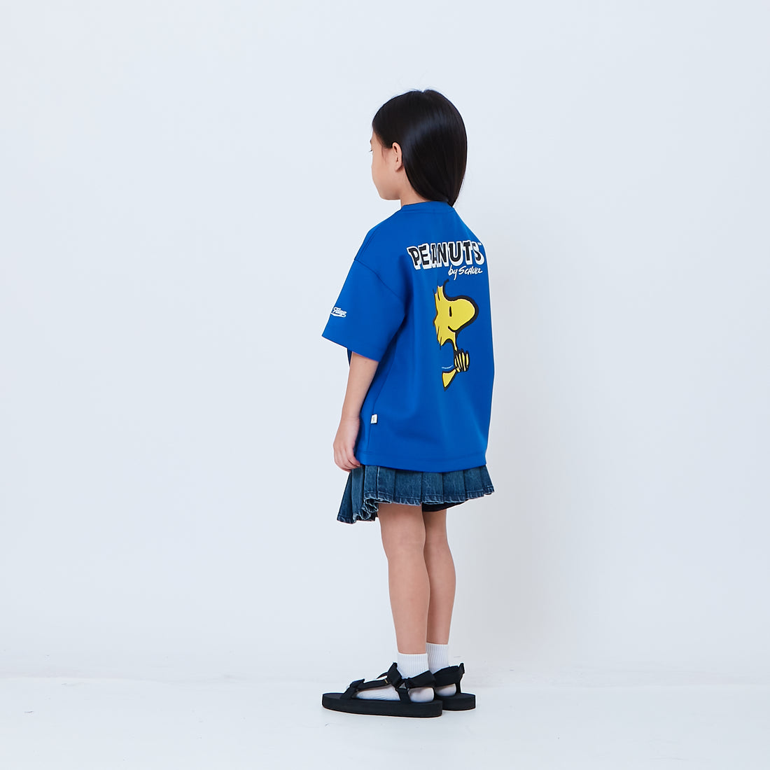 Peanuts Kids Printed Oversized Jersey Tee - Blue - PK2605003B
