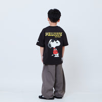 Peanuts Kids Printed Oversized Jersey Tee - Black - PK2605003C