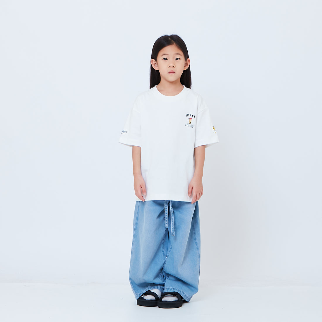 Peanuts Kids Embroidery Tee - Off White - PK2605006A