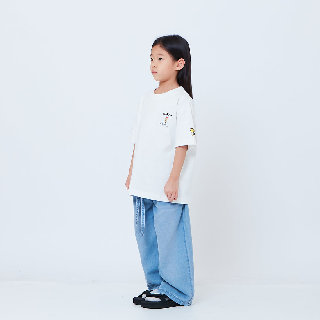 Peanuts Kids Embroidery Tee - Off White - PK2605006A
