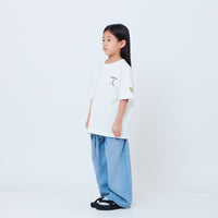 Peanuts Kids Embroidery Tee - Off White - PK2605006A