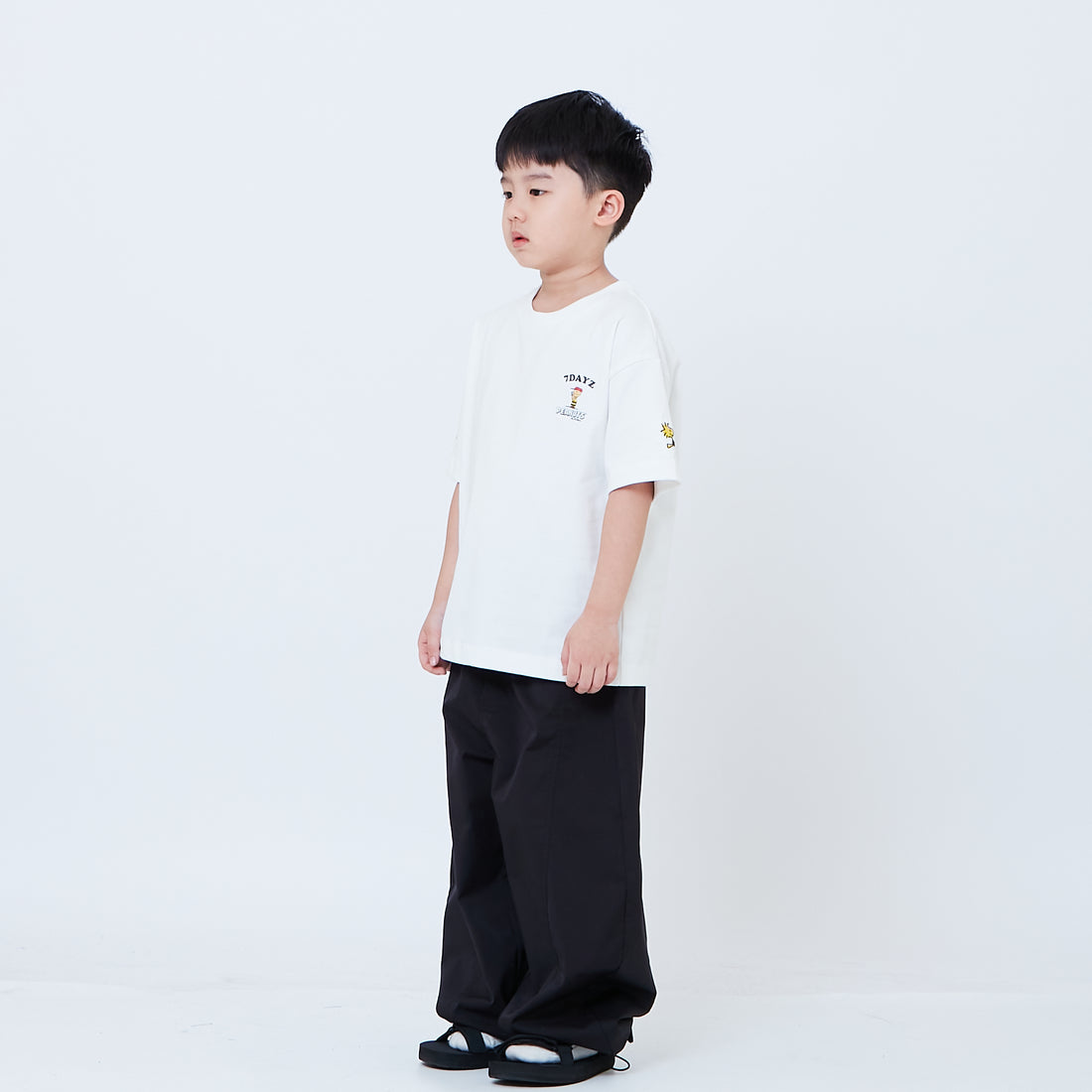 Peanuts Kids Embroidery Tee - Off White - PK2605006A