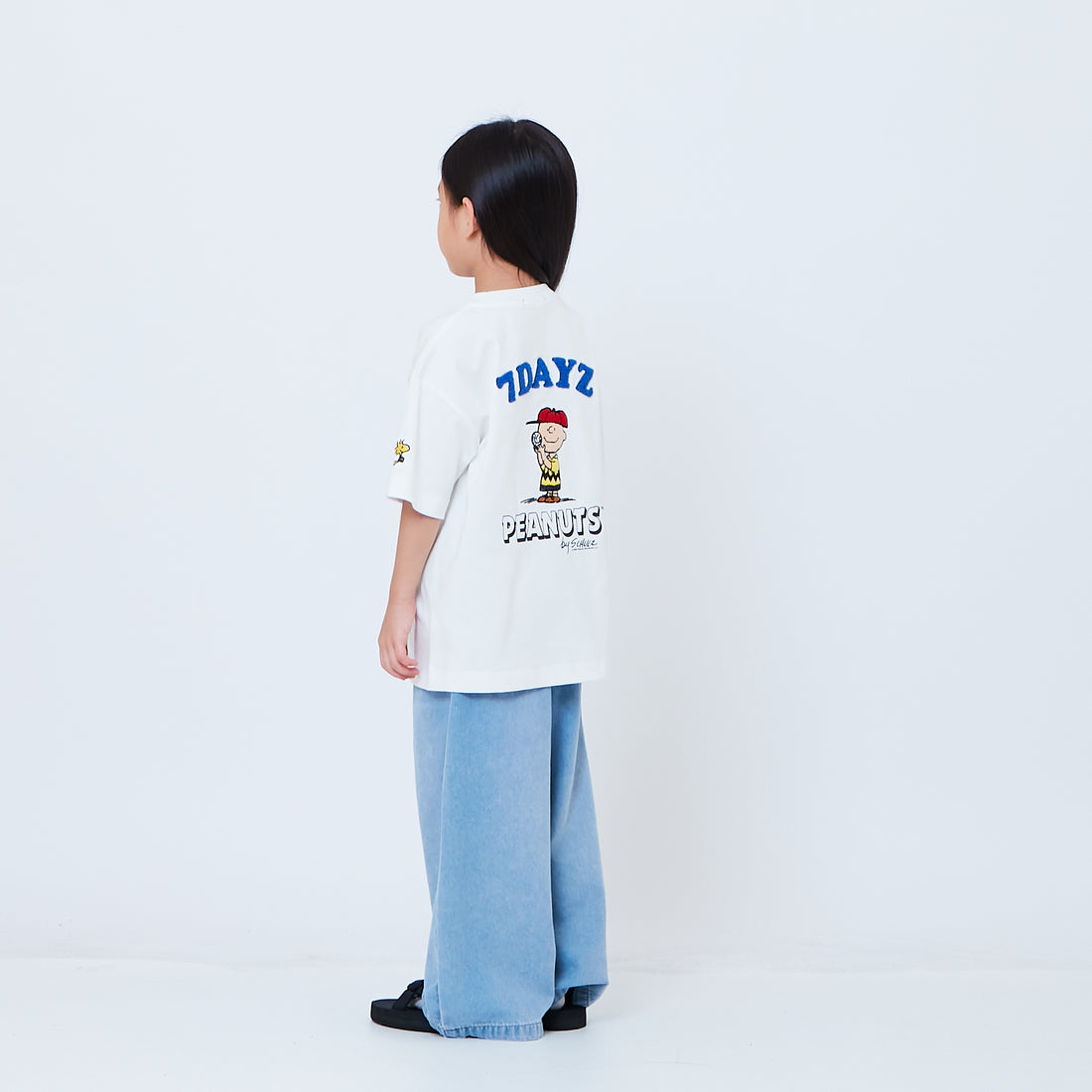 Peanuts Kids Embroidery Tee - Off White - PK2605006A