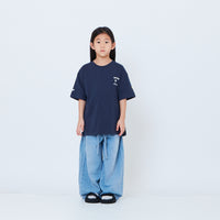 Peanuts Kids Embroidery Tee - Navy - PK2605006B