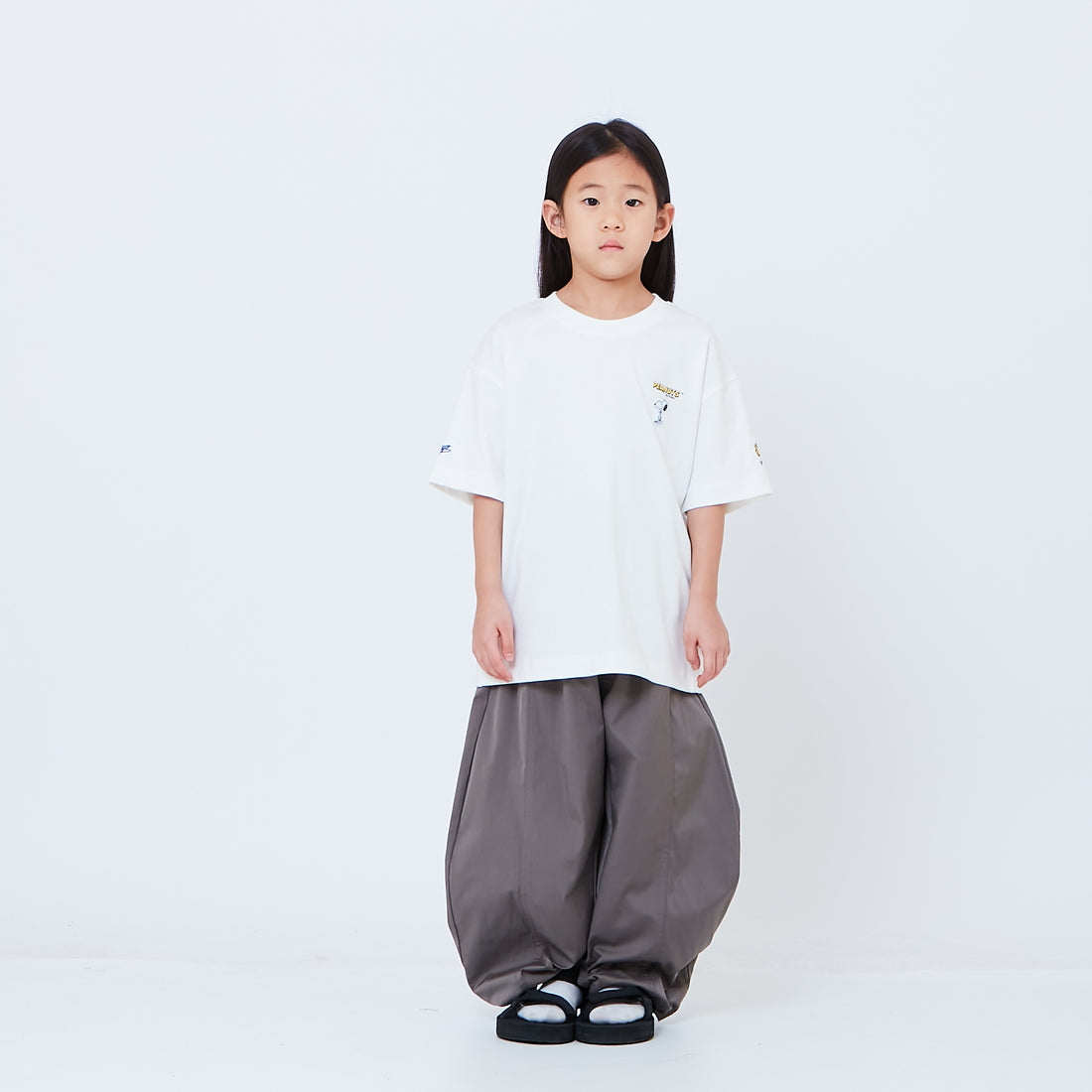 Peanuts Kids Embroidery Tee - Off White - PK2605007A