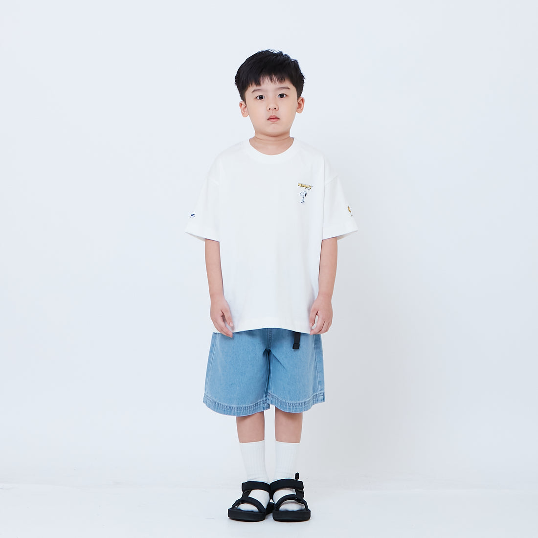 Peanuts Kids Embroidery Tee - Off White - PK2605007A