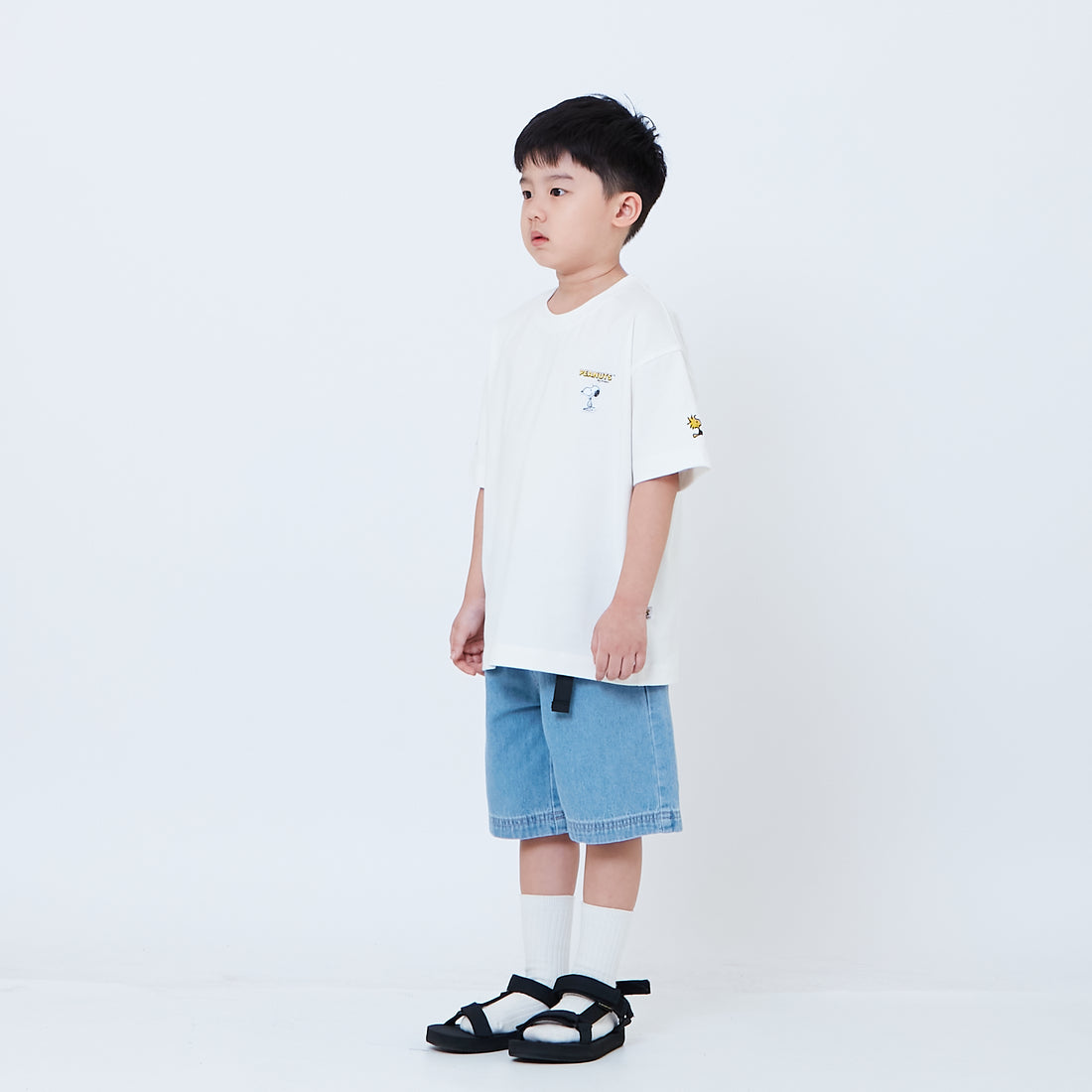 Peanuts Kids Embroidery Tee - Off White - PK2605007A