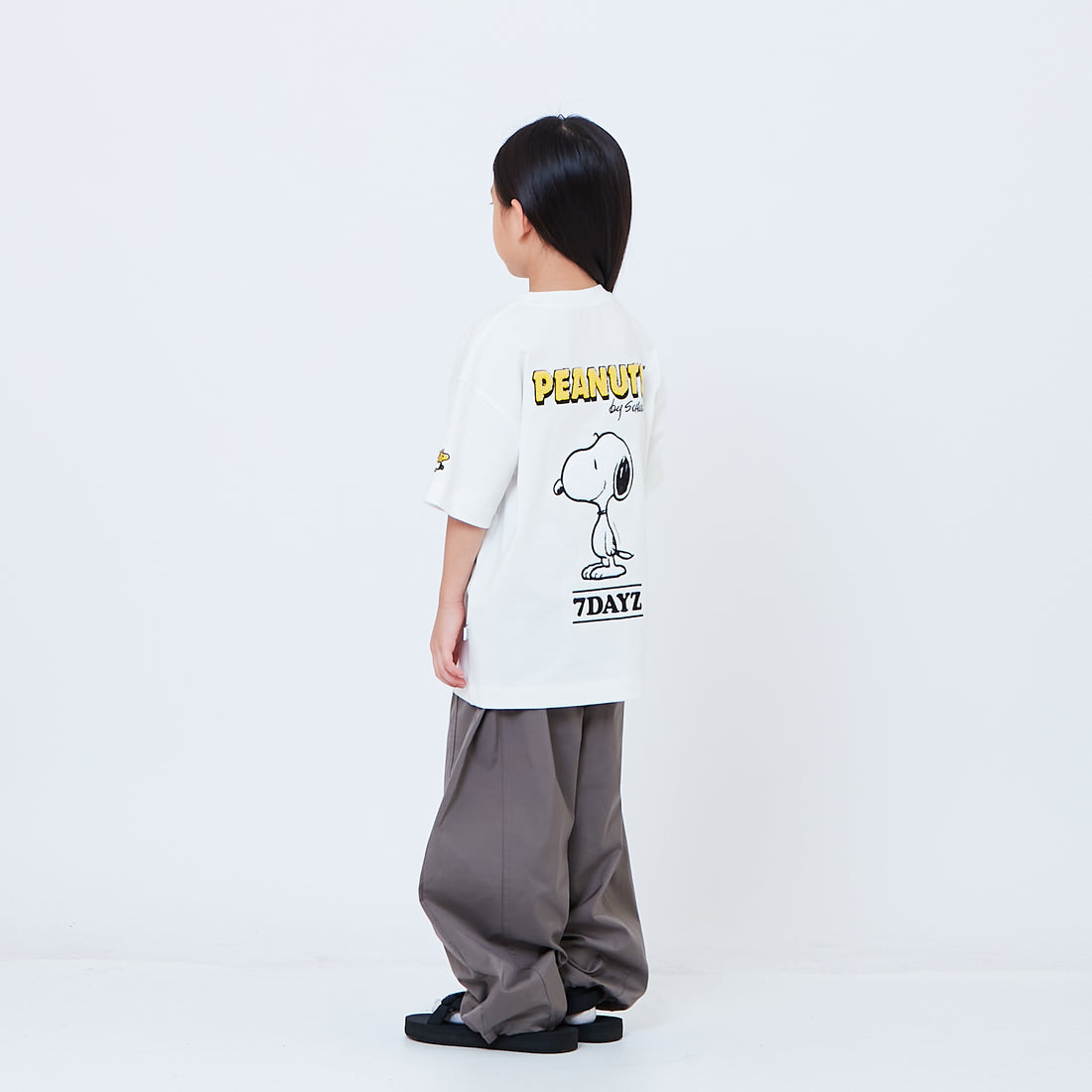 Peanuts Kids Embroidery Tee - Off White - PK2605007A