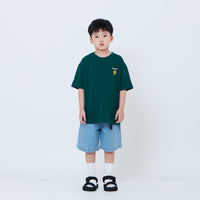Peanuts Kids Embroidery Tee - Green - PK2605007B