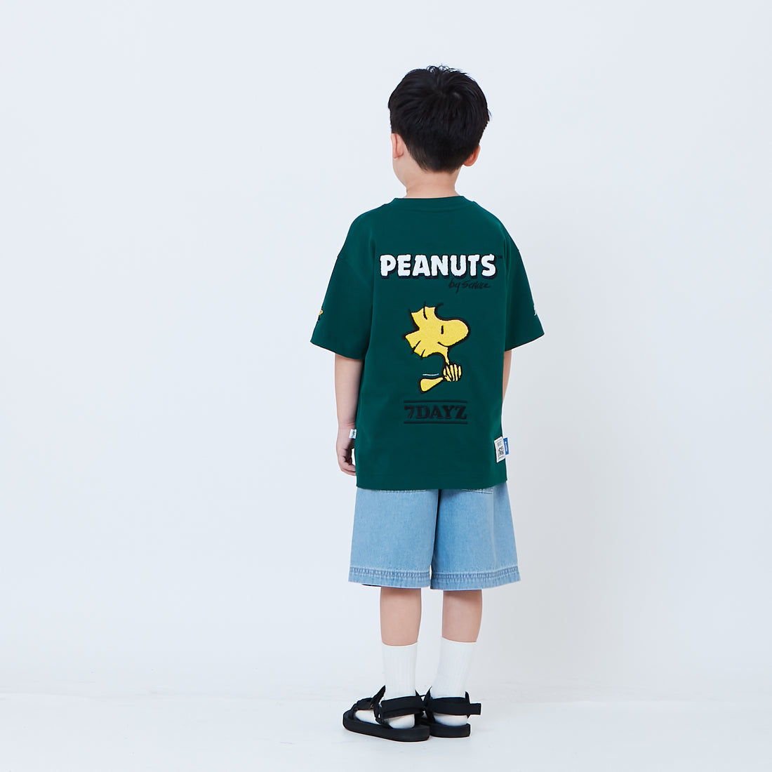 Peanuts Kids Embroidery Tee - Green - PK2605007B