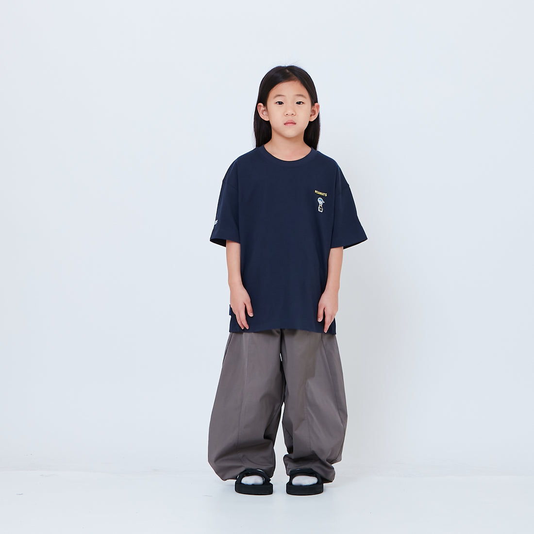 Peanuts Kids Embroidery Tee - Navy - PK2605007C