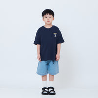 Peanuts Kids Embroidery Tee - Navy - PK2605007C