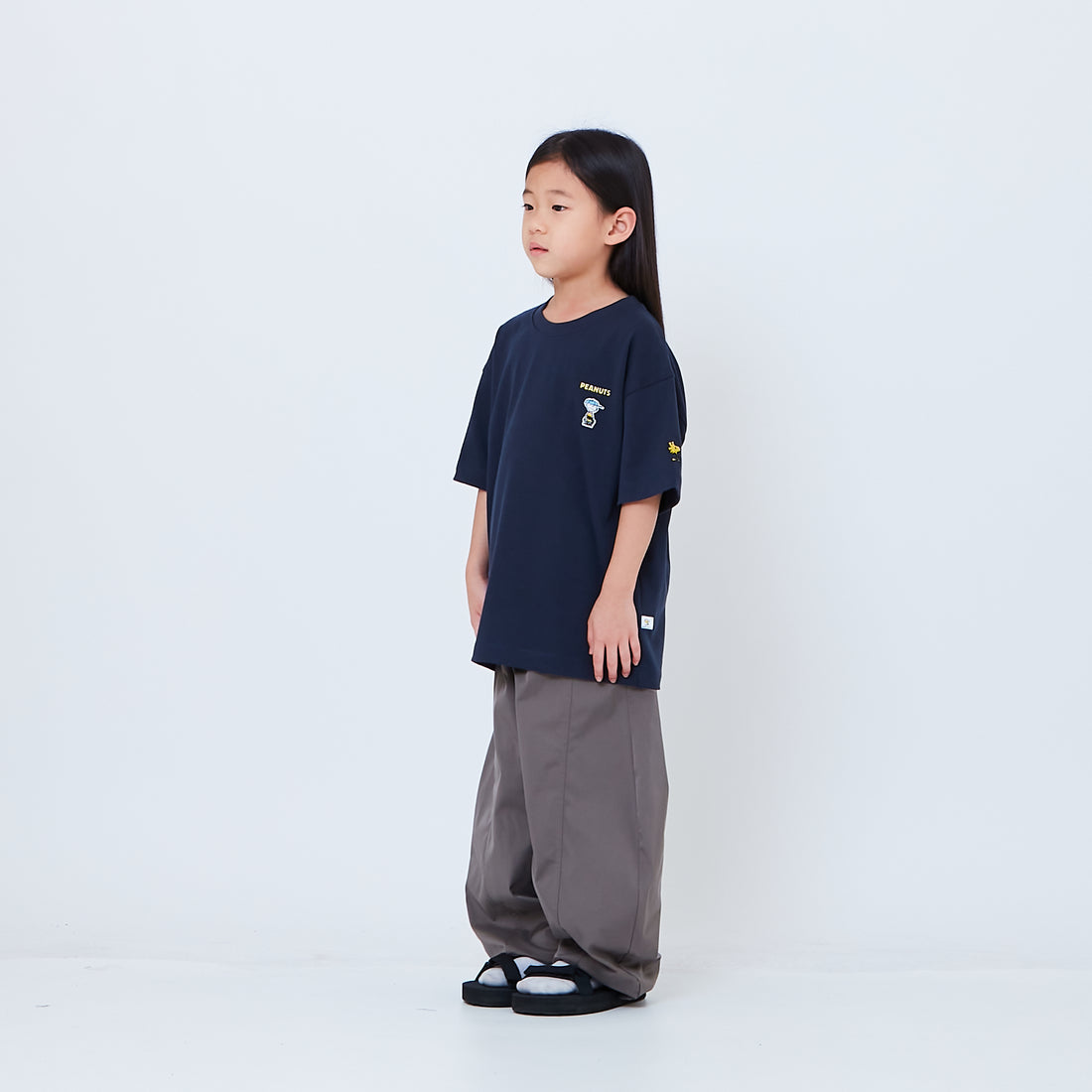 Peanuts Kids Embroidery Tee - Navy - PK2605007C