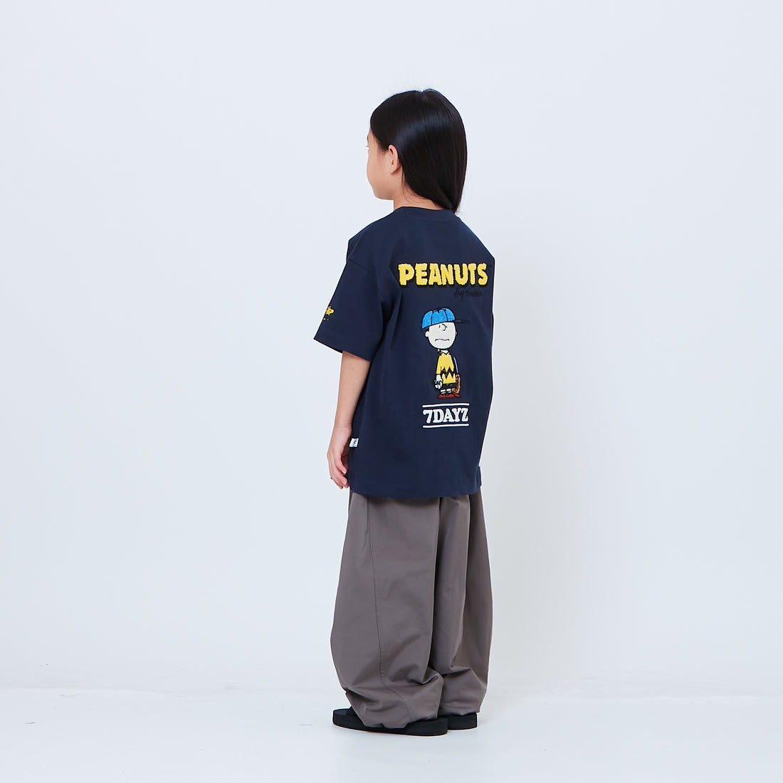 Peanuts Kids Embroidery Tee - Navy - PK2605007C