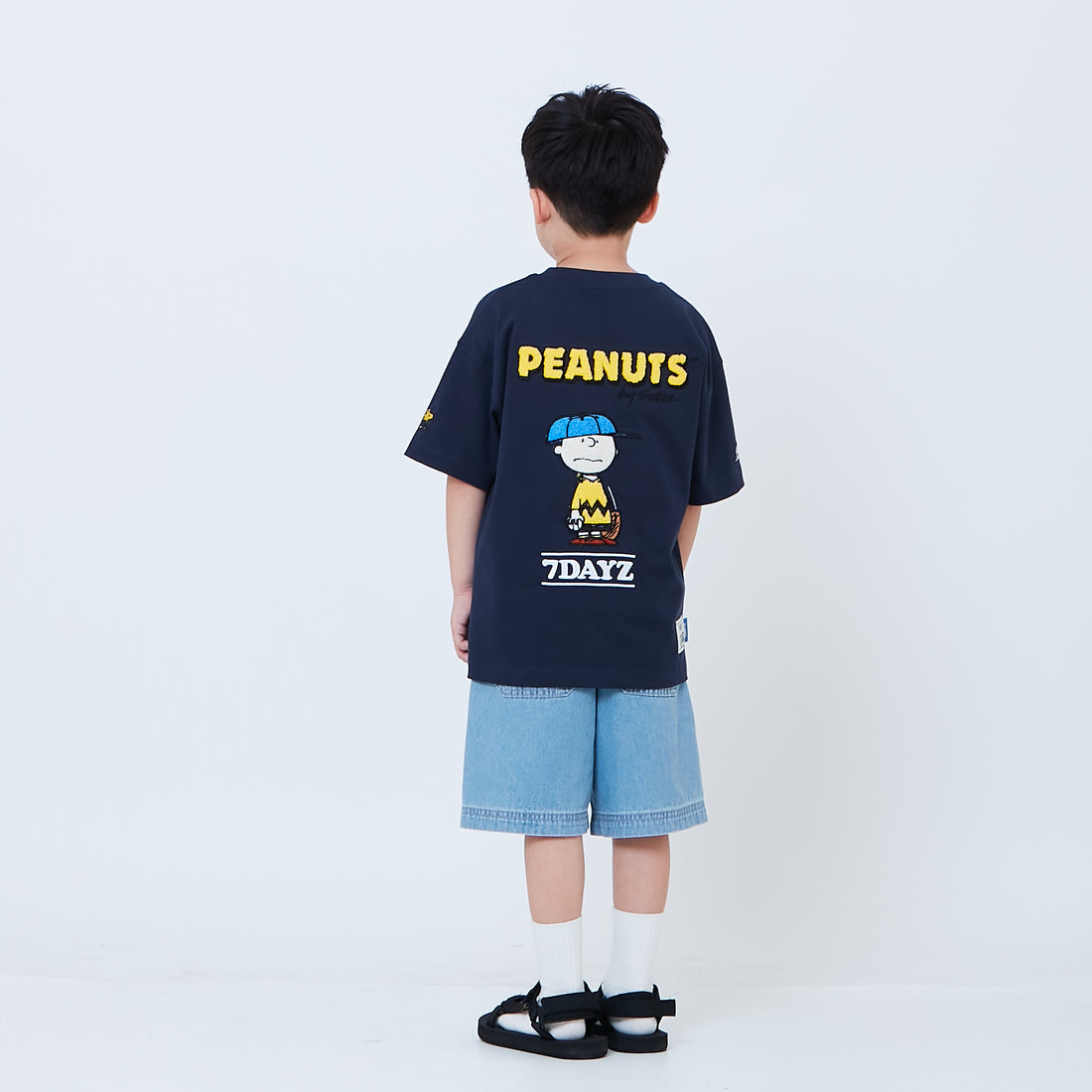 Peanuts Kids Embroidery Tee - Navy - PK2605007C