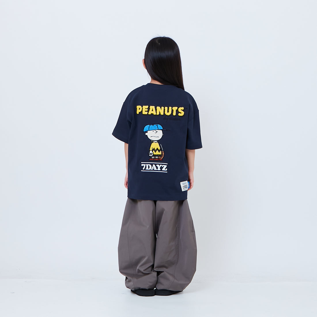Peanuts Kids Embroidery Tee - Navy - PK2605007C