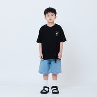 Peanuts Kids Embroidery Tee - Black - PK2605007D