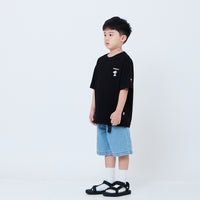 Peanuts Kids Embroidery Tee - Black - PK2605007D