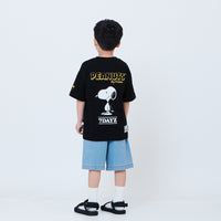 Peanuts Kids Embroidery Tee - Black - PK2605007D
