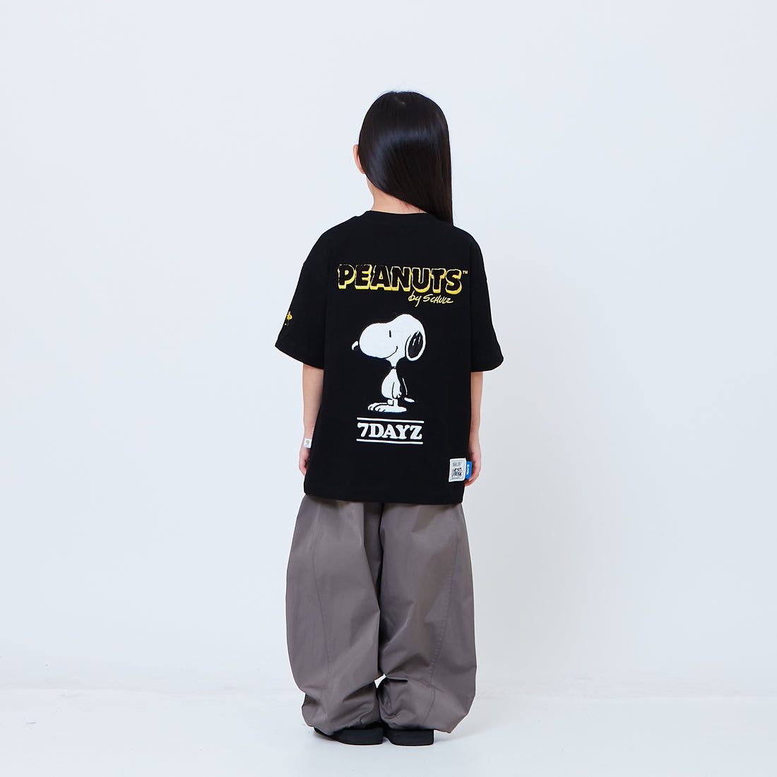 Peanuts Kids Embroidery Tee - Black - PK2605007D
