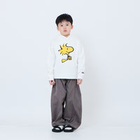 Peanuts Kids Embroidery Oversized Hoodie - Off White - PK2605009A