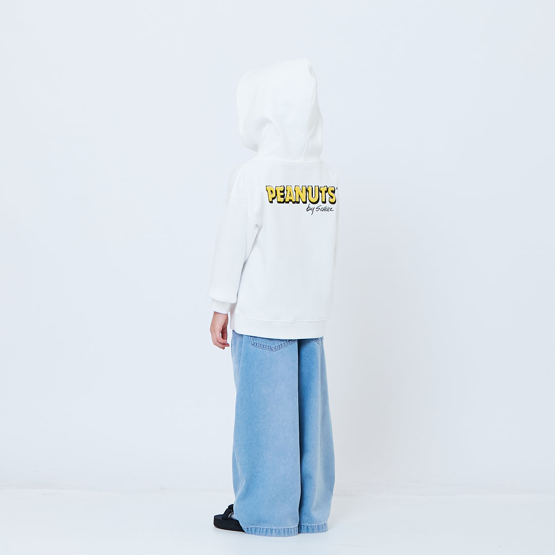 Peanuts Kids Embroidery Oversized Hoodie - Off White - PK2605009A