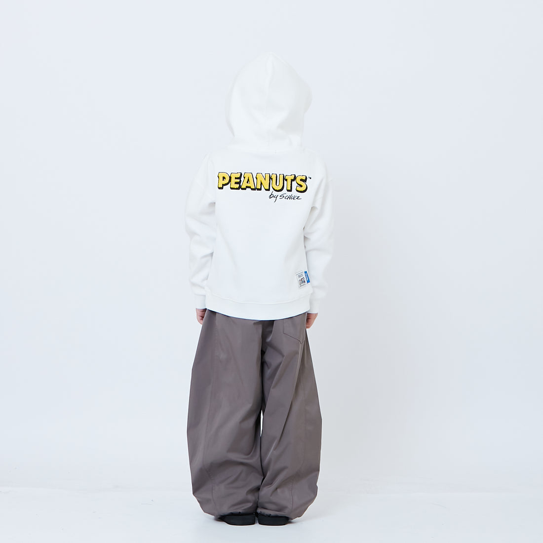 Peanuts Kids Embroidery Oversized Hoodie - Off White - PK2605009A