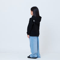 Peanuts Kids Embroidery Oversized Hoodie - Black - PK2605009B