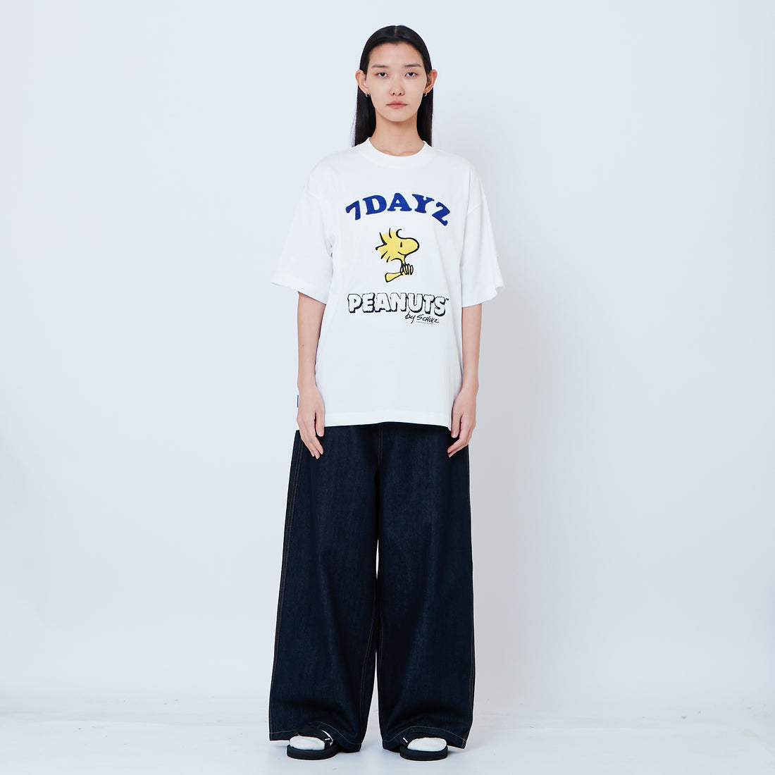 Peanuts Gender Neutral Embroidery Tee - Off White - PU2605001A