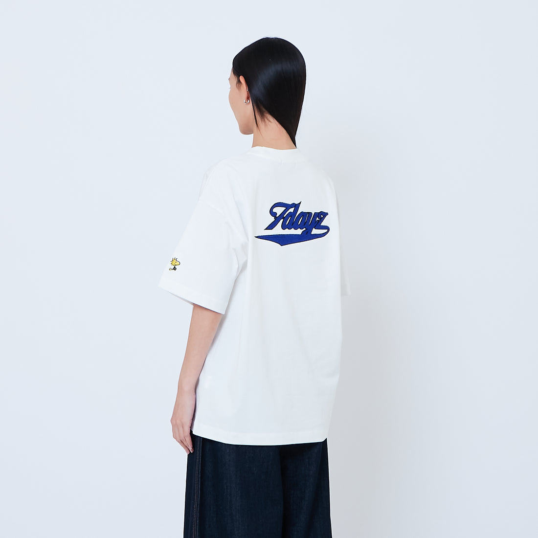 Peanuts Gender Neutral Embroidery Tee - Off White - PU2605001A