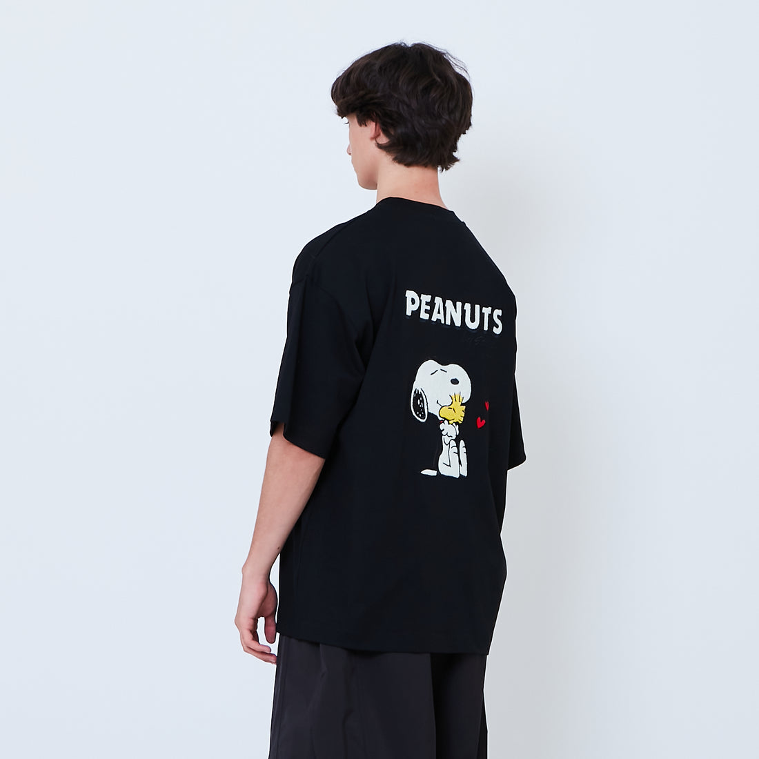 Peanuts Gender Neutral Embroidery Tee - Black - PU2605002D