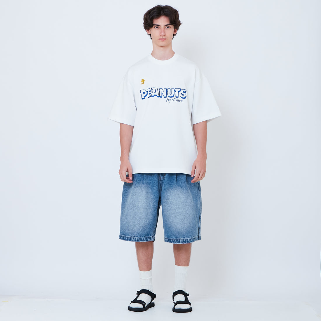Peanuts Gender Neutral Printed Oversized Jersey Tee - Off White - PU2605003A