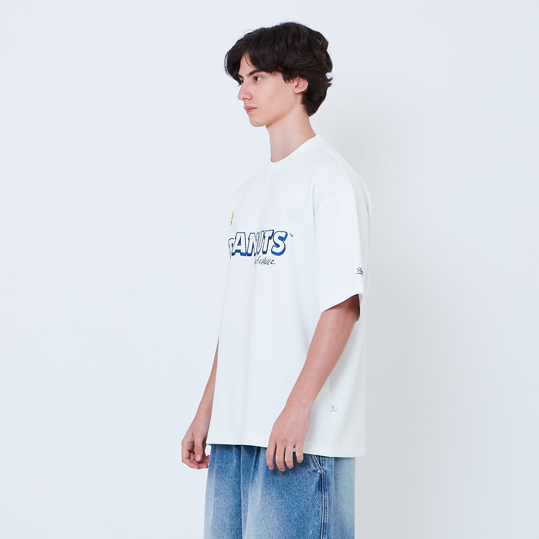Peanuts Gender Neutral Printed Oversized Jersey Tee - Off White - PU2605003A