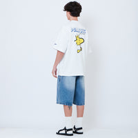 Peanuts Gender Neutral Printed Oversized Jersey Tee - Off White - PU2605003A